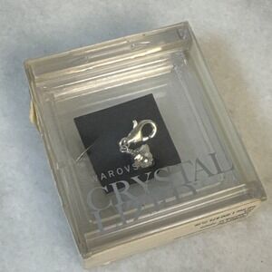 Swarovski Crystallized Be Charmed Spiral Shell Charm Silver Plated